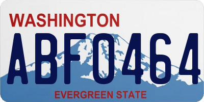 WA license plate ABF0464
