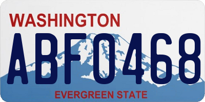 WA license plate ABF0468