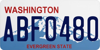WA license plate ABF0480