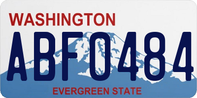 WA license plate ABF0484
