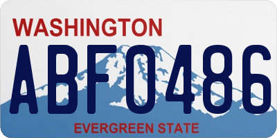 WA license plate ABF0486