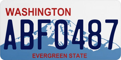 WA license plate ABF0487