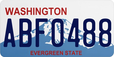 WA license plate ABF0488