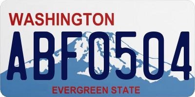 WA license plate ABF0504