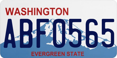WA license plate ABF0565