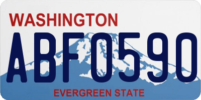 WA license plate ABF0590