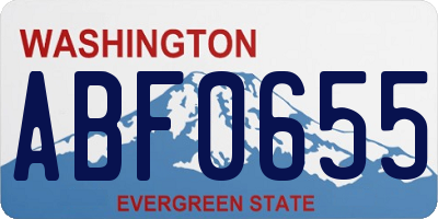 WA license plate ABF0655