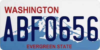 WA license plate ABF0656