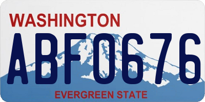 WA license plate ABF0676