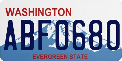 WA license plate ABF0680
