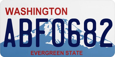 WA license plate ABF0682