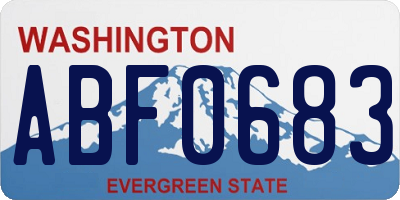 WA license plate ABF0683