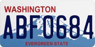 WA license plate ABF0684