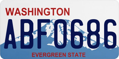 WA license plate ABF0686