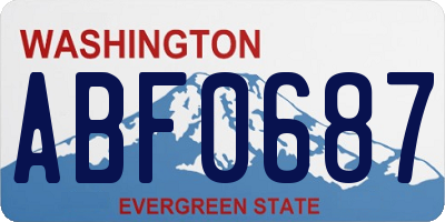 WA license plate ABF0687