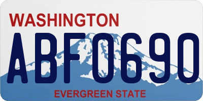 WA license plate ABF0690