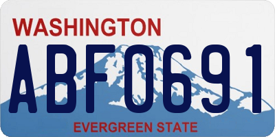 WA license plate ABF0691