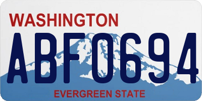 WA license plate ABF0694