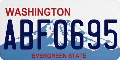 WA license plate ABF0695
