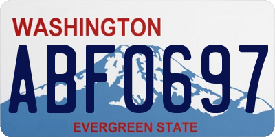 WA license plate ABF0697