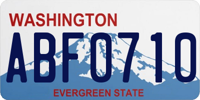 WA license plate ABF0710