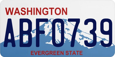 WA license plate ABF0739
