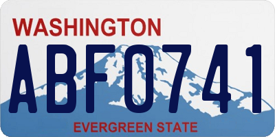WA license plate ABF0741