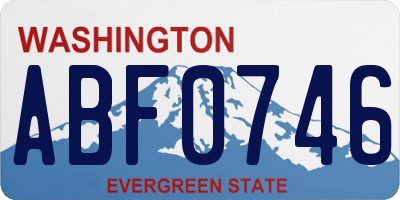WA license plate ABF0746