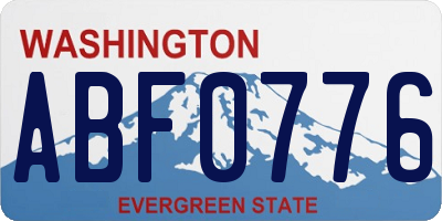 WA license plate ABF0776
