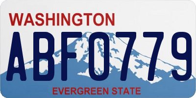 WA license plate ABF0779
