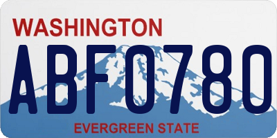 WA license plate ABF0780