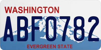 WA license plate ABF0782