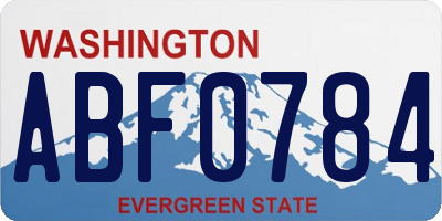 WA license plate ABF0784