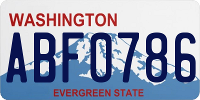 WA license plate ABF0786