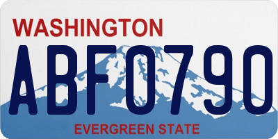 WA license plate ABF0790