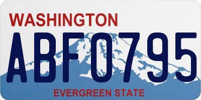 WA license plate ABF0795