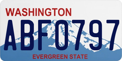 WA license plate ABF0797