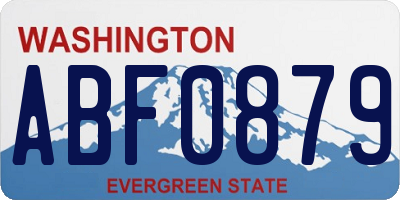 WA license plate ABF0879