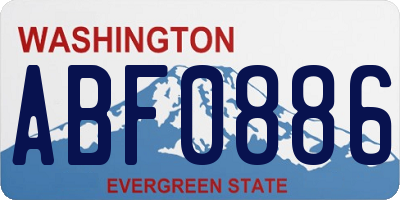 WA license plate ABF0886