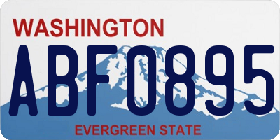 WA license plate ABF0895