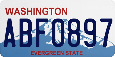 WA license plate ABF0897