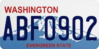 WA license plate ABF0902