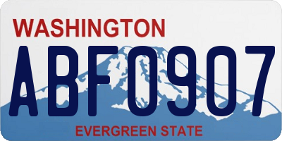 WA license plate ABF0907