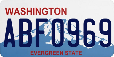 WA license plate ABF0969
