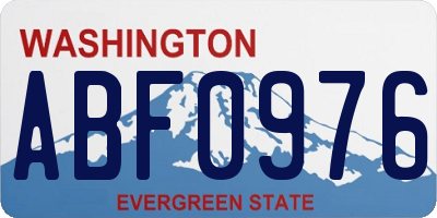 WA license plate ABF0976