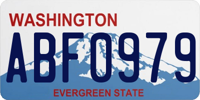 WA license plate ABF0979