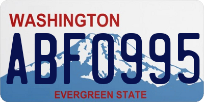 WA license plate ABF0995