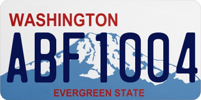 WA license plate ABF1004