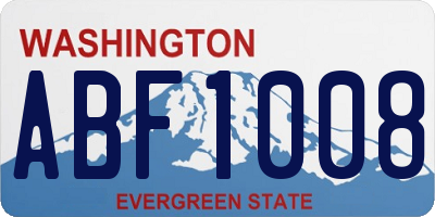 WA license plate ABF1008