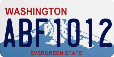 WA license plate ABF1012